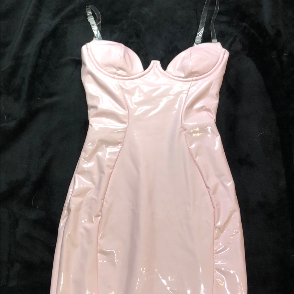 Oh polly pink latex dress